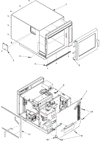 Outercase parts for Amana Microwave WDYRC2-P1326305M from AppliancePartsPros.com