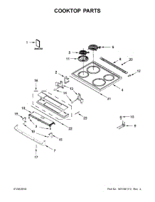 Cooktop Parts parts for Whirlpool Electric Range WEC310S0FB4 from AppliancePartsPros.com