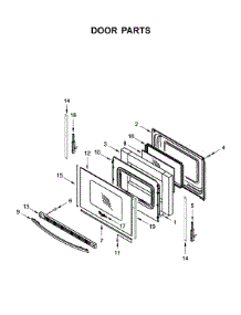 Door Parts parts for Whirlpool Electric Range WEC310S0FB4 from AppliancePartsPros.com