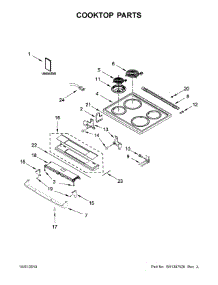 Cooktop Parts parts for Whirlpool Electric Range WEC310S0FS4 from AppliancePartsPros.com