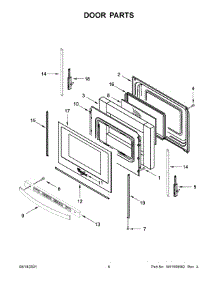 Door Parts parts for Whirlpool Electric Range WEC310S0LS0 from AppliancePartsPros.com