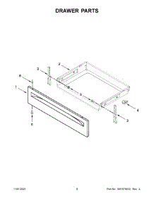 Drawer Parts parts for Whirlpool Electric Range WEC310S0LW1 from AppliancePartsPros.com
