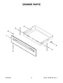 Drawer Parts parts for Whirlpool Electric Range WEC310S0LW2 from AppliancePartsPros.com