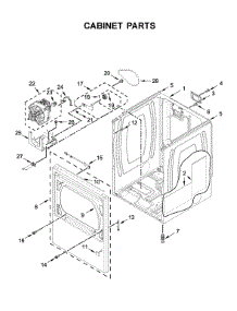 Cabinet Parts parts for Whirlpool Dryer WED5100HC1 from AppliancePartsPros.com
