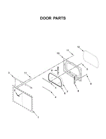 Door Parts parts for Whirlpool Dryer WED5100HW0 from AppliancePartsPros.com