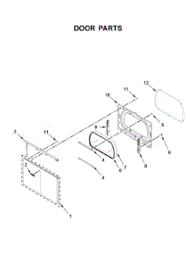 Door Parts parts for Whirlpool Dryer WED5100HW1 from AppliancePartsPros.com
