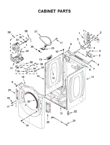 Cabinet Parts parts for Whirlpool Dryer WED560LHW0 from AppliancePartsPros.com