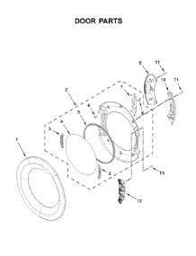 Door Parts parts for Whirlpool Dryer WED560LHW0 from AppliancePartsPros.com