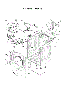 Cabinet Parts parts for Whirlpool Dryer WED560LHW2 from AppliancePartsPros.com