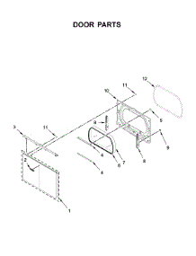 Door Parts parts for Whirlpool Dryer WED6120HC0 from AppliancePartsPros.com