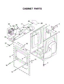 Cabinet Parts parts for Whirlpool Dryer WED6120HC1 from AppliancePartsPros.com