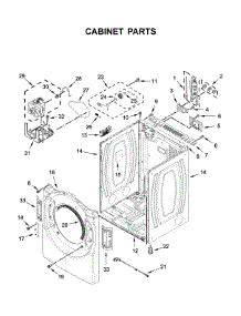 Cabinet Parts parts for Whirlpool Dryer WED6620HW0 from AppliancePartsPros.com