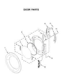 Door Parts parts for Whirlpool Dryer WED6620HW0 from AppliancePartsPros.com