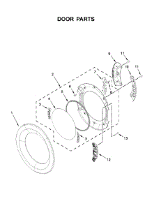 Door Parts parts for Whirlpool Dryer WED6620HW1 from AppliancePartsPros.com