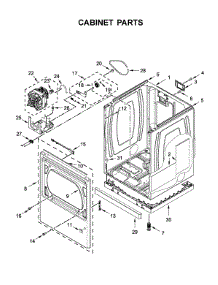 Cabinet Parts parts for Whirlpool Dryer WED7120HC0 from AppliancePartsPros.com