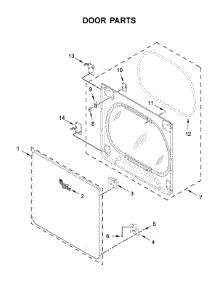 Door Parts parts for Whirlpool Dryer WED8120HW0 from AppliancePartsPros.com