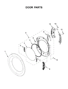 Door Parts parts for Whirlpool Dryer WED8620HC1 from AppliancePartsPros.com