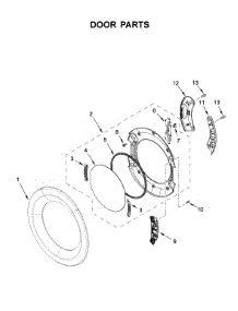 Door Parts parts for Whirlpool Dryer WED8620HW0 from AppliancePartsPros.com