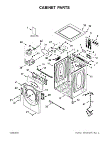 Cabinet Parts parts for Whirlpool Dryer WED9620HBK0 from AppliancePartsPros.com