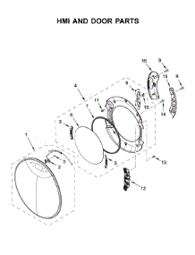 Hmi And Door Parts parts for Whirlpool Dryer WED9620HW0 from AppliancePartsPros.com