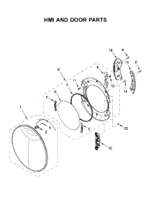 Hmi And Door Parts parts for Whirlpool Dryer WED9620HW1 from AppliancePartsPros.com