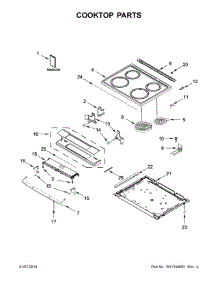 Cooktop Parts parts for Whirlpool Electric Range WEE510SAGS1 from AppliancePartsPros.com