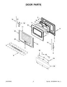 Door Parts parts for Whirlpool Electric Range WEE515SALB2 from AppliancePartsPros.com
