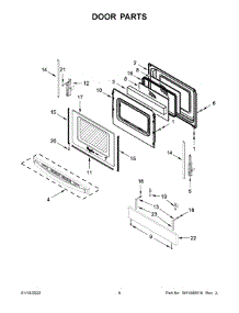 Door Parts parts for Whirlpool Electric Range WEE515SALW1 from AppliancePartsPros.com