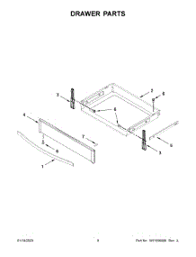 Drawer Parts parts for Whirlpool Electric Range WEE745H0FS3 from AppliancePartsPros.com