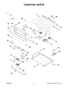 Cooktop Parts parts for Whirlpool Electric Range WEE745H0LZ4 from AppliancePartsPros.com