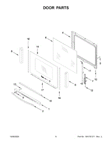 Door Parts parts for Whirlpool Electric Range WEE745H0LZ4 from AppliancePartsPros.com