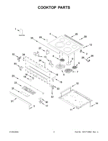 Cooktop Parts parts for Whirlpool Electric Range WEEA25H0HZ5 from AppliancePartsPros.com