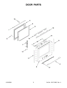 Door Parts parts for Whirlpool Electric Range WEEA25H0HZ5 from AppliancePartsPros.com