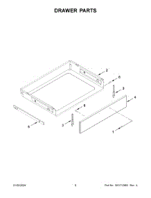 Drawer Parts parts for Whirlpool Electric Range WEEA25H0HZ5 from AppliancePartsPros.com