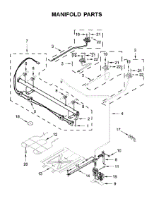 Manifold Parts parts for Whirlpool Gas Range WEG515S0FW2 from AppliancePartsPros.com