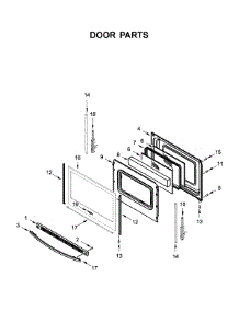 Door Parts parts for Whirlpool Gas Range WEG515S0FW2 from AppliancePartsPros.com