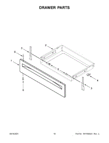 Drawer Parts parts for Whirlpool Gas Range WEG515S0LB0 from AppliancePartsPros.com
