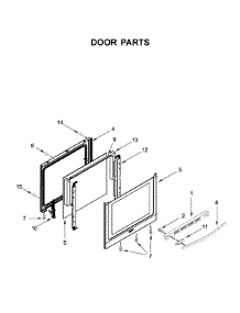 Door Parts parts for Whirlpool Gas Range WEG745H0FS1 from AppliancePartsPros.com