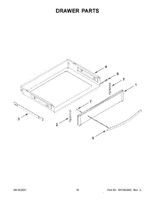 Drawer Parts parts for Whirlpool Gas Range WEG745H0LZ0 from AppliancePartsPros.com