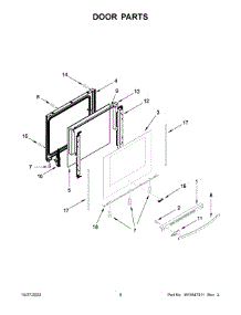 Door Parts parts for Whirlpool Gas Range WEG745H0LZ4 from AppliancePartsPros.com