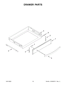 Drawer Parts parts for Whirlpool Gas Range WEG750H0HV5 from AppliancePartsPros.com