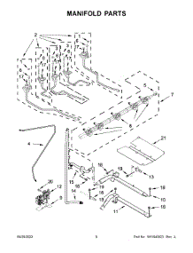 Manifold Parts parts for Whirlpool Gas Range WEG750H0HW5 from AppliancePartsPros.com