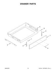 Drawer Parts parts for Whirlpool Gas Range WEGA25H0HZ1 from AppliancePartsPros.com