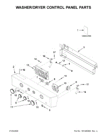 Washer / Dryer Control Panel Parts parts for Whirlpool Laundry Center WET4027HW1 from AppliancePartsPros.com