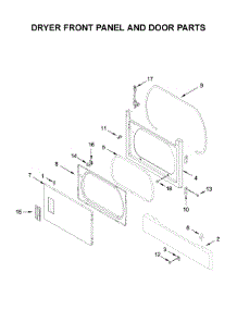 Dryer Front Panel And Door Parts parts for Whirlpool Laundry Center WET4027HW1 from AppliancePartsPros.com