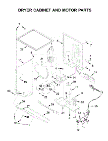 Dryer Cabinet And Motor Parts parts for Whirlpool Laundry Center WET4027HW1 from AppliancePartsPros.com