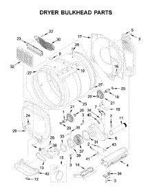 Dryer Bulkhead Parts parts for Whirlpool Laundry Center WET4027HW1 from AppliancePartsPros.com
