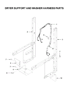 Dryer Support And Washer Harness Parts parts for Whirlpool Laundry Center WET4027HW1 from AppliancePartsPros.com