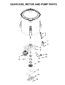 Gearcase, Motor And Pump Parts parts for Whirlpool Laundry Center WET4027HW1 from AppliancePartsPros.com