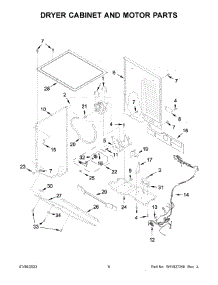 Dryer Cabinet And Motor Parts parts for Whirlpool Laundry Center WET4027HW2 from AppliancePartsPros.com